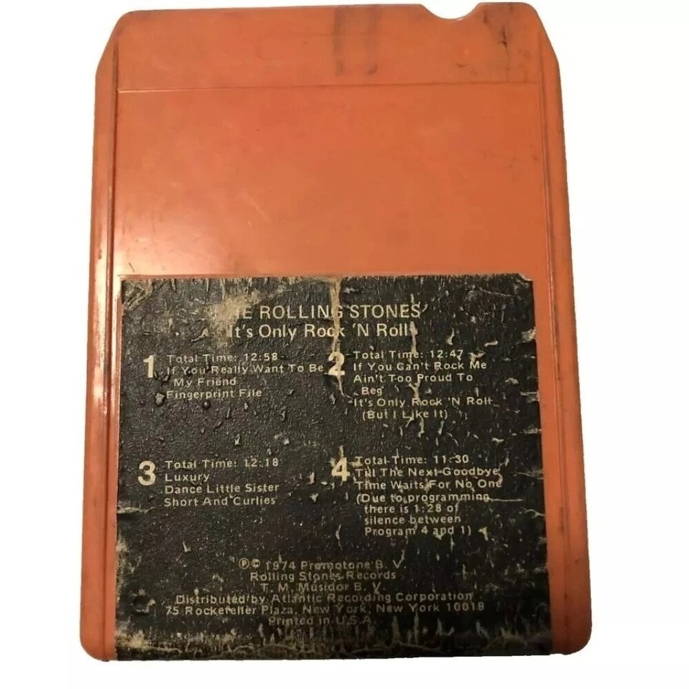 Vintage 1974 Rolling Stones "It's Only Rock N Roll" 8-Track Tape